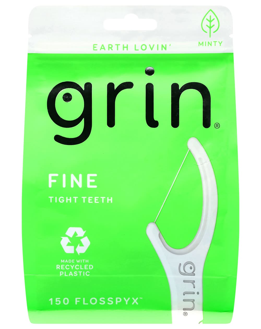 Grin Oral Care Fine Flosspyx (150 ct)
