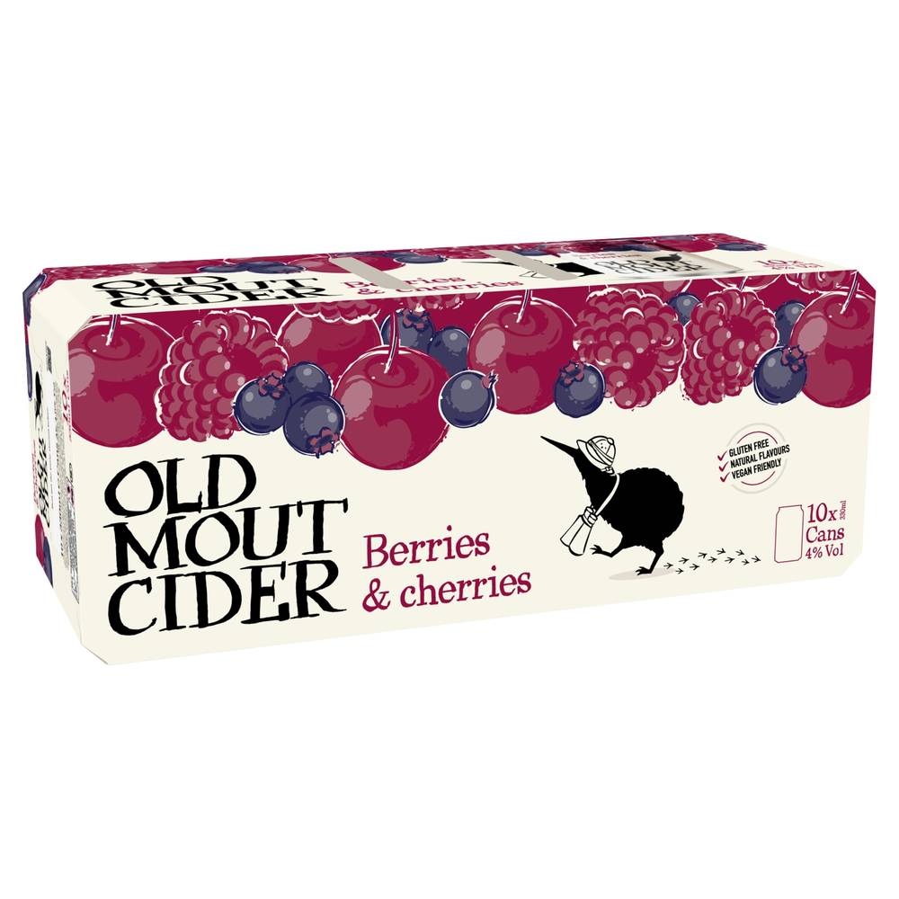 Old Mout Cider Berries-Cherries, Hard Cider (10 x 330ml)