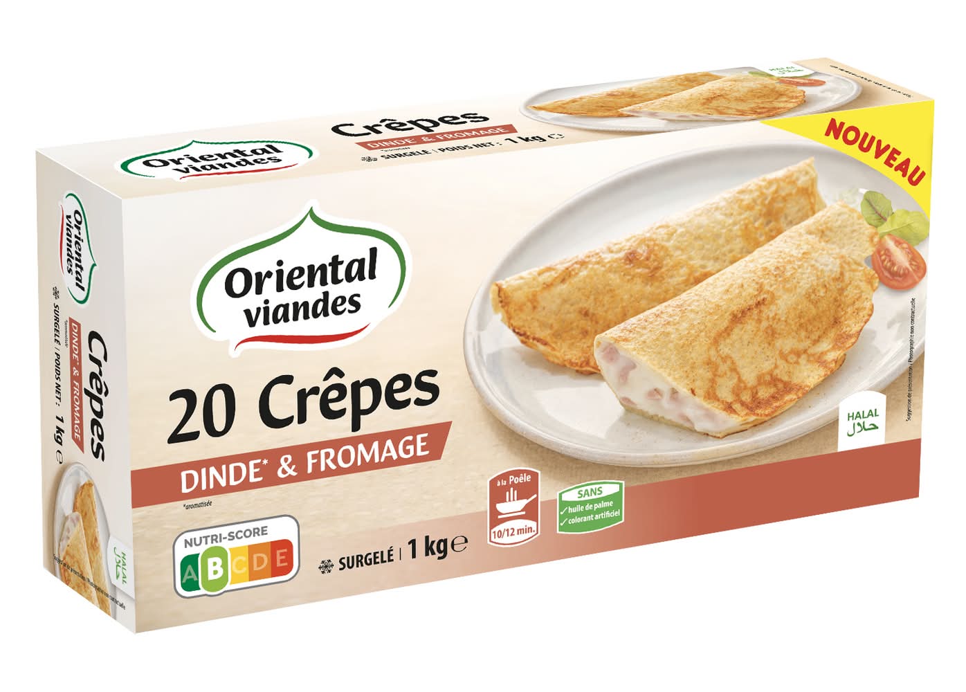 Oriéntal Viandes - Crêpes halal dinde et fromage (20)