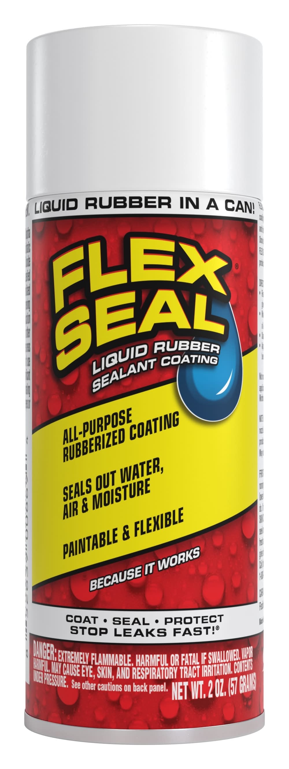 Flex Seal Mini 2-fl oz White Aerosol spray Waterproof Rubberized Coating