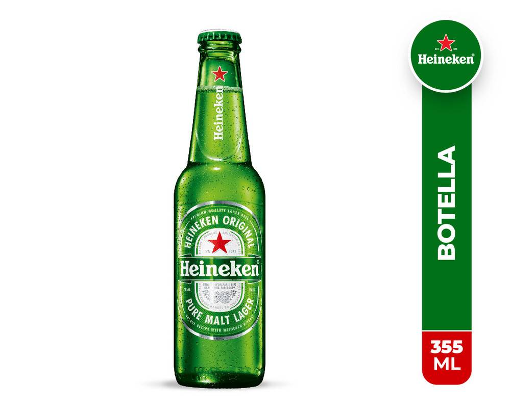 Heineken cerveza rubia (355 ml)