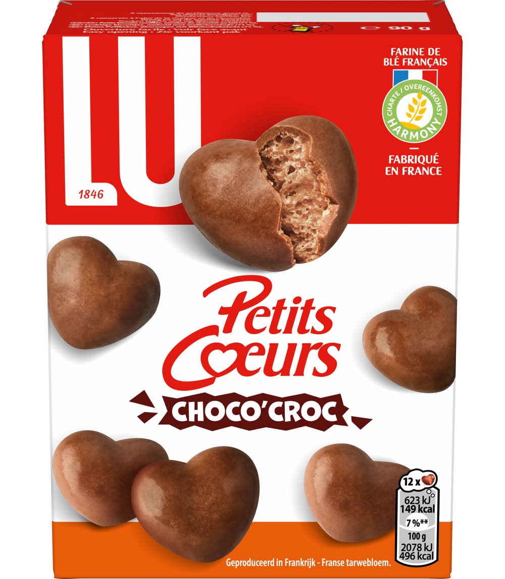 LU - Petits cœurs choco’croc biscuits enrobés de chocolat au lait (12)