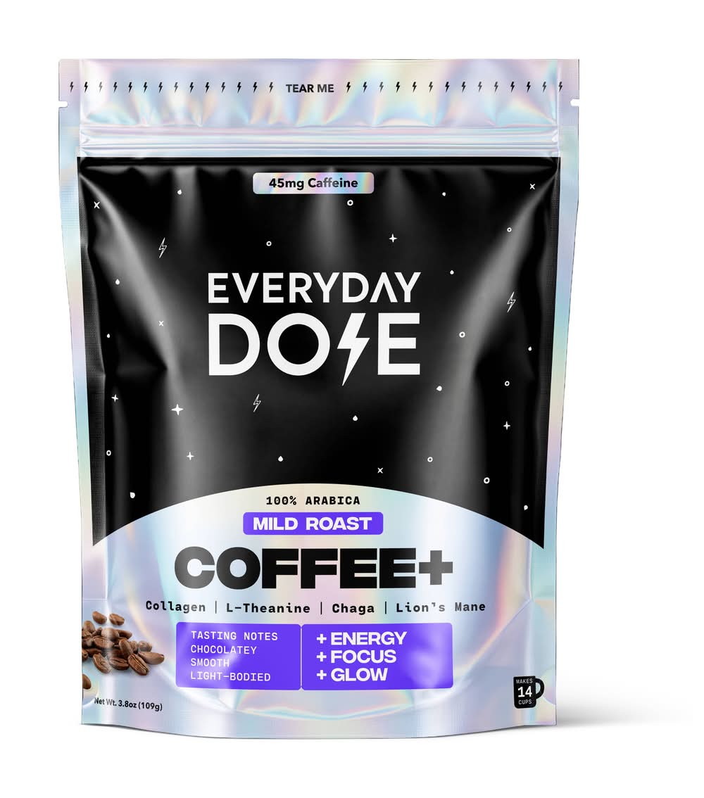 Everyday Dose Premium Adaptogenic Mushroom Coffee, Mild Roast (3.6 oz)