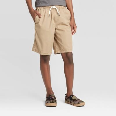 Cat & Jack Boys Playwear At the Knee Pull on Shorts, XL, Dark Khaki