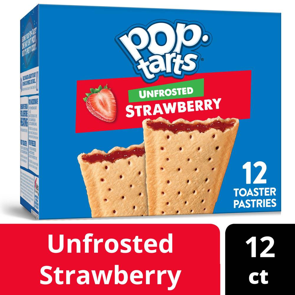 Pop-Tarts Unfrosted Strawberry Toaster Pastries (12 ct )