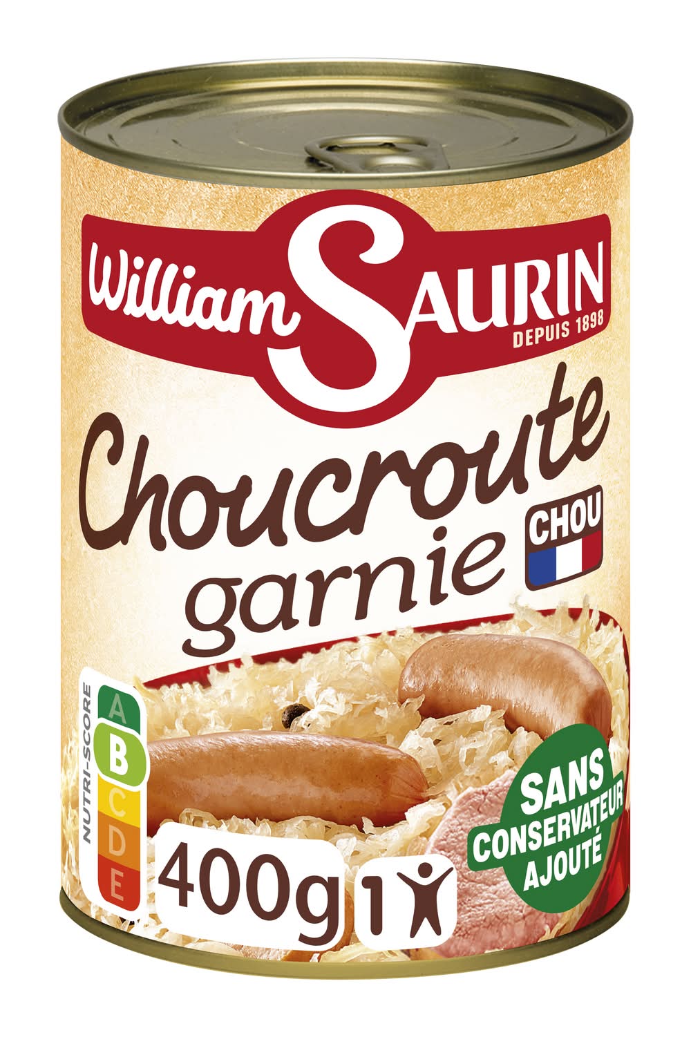 William Saurin - Plat cuisiné choucroute garnie (400g)