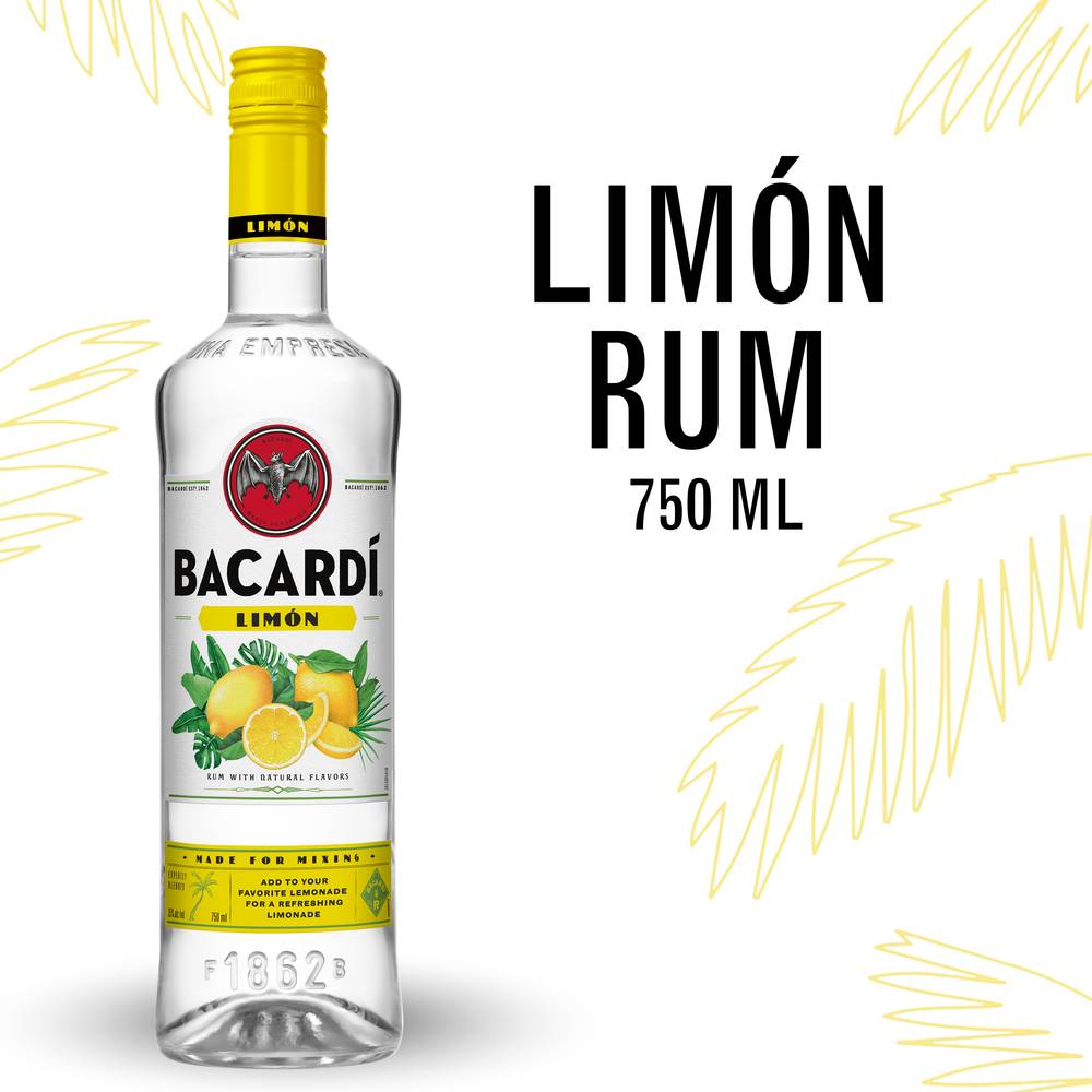 Bacardí Bacardí Limón Flavored White Rum (750 ml)