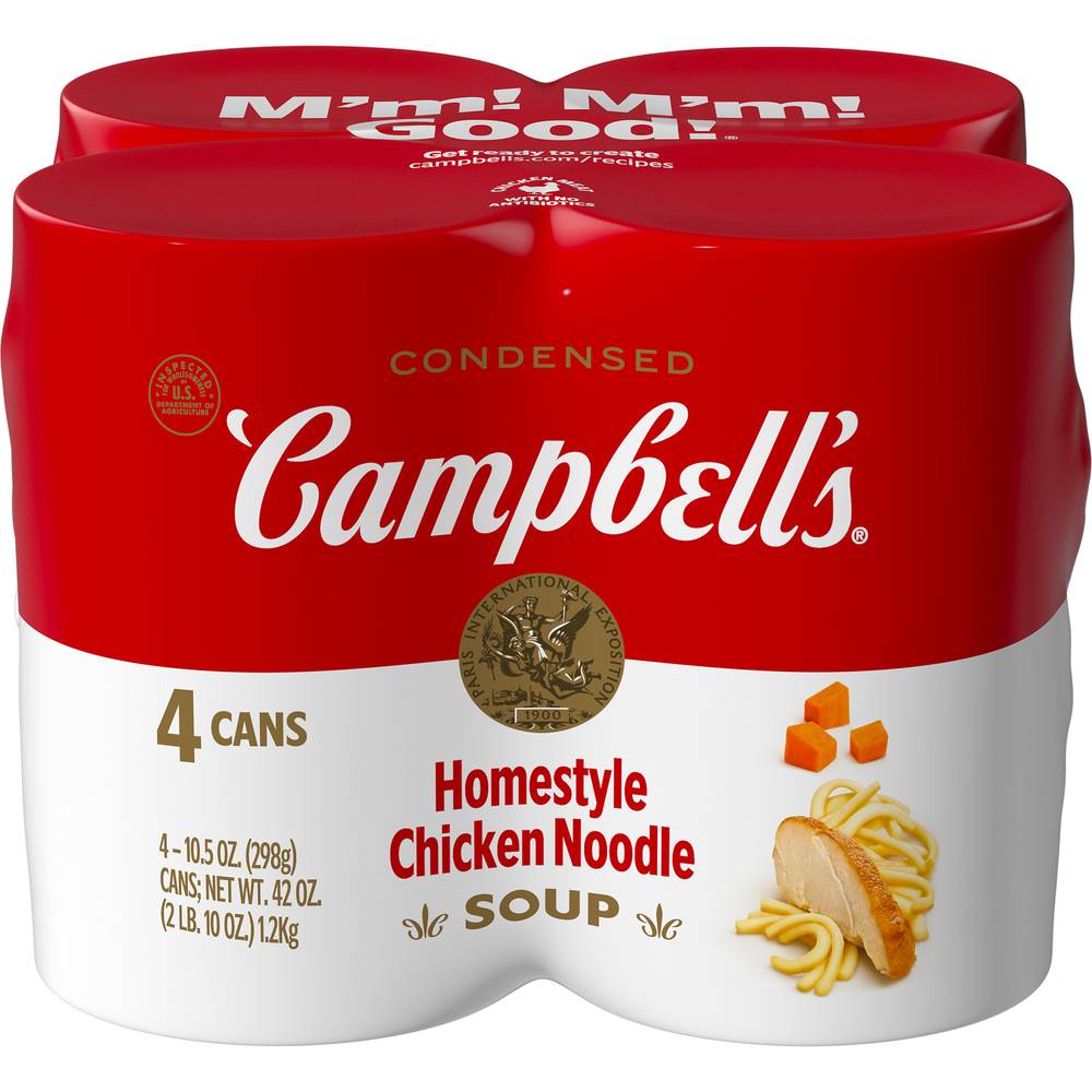 Campbell's Condensed Homestyle Chicken Noodle Soup (42 oz, 4 ct)
