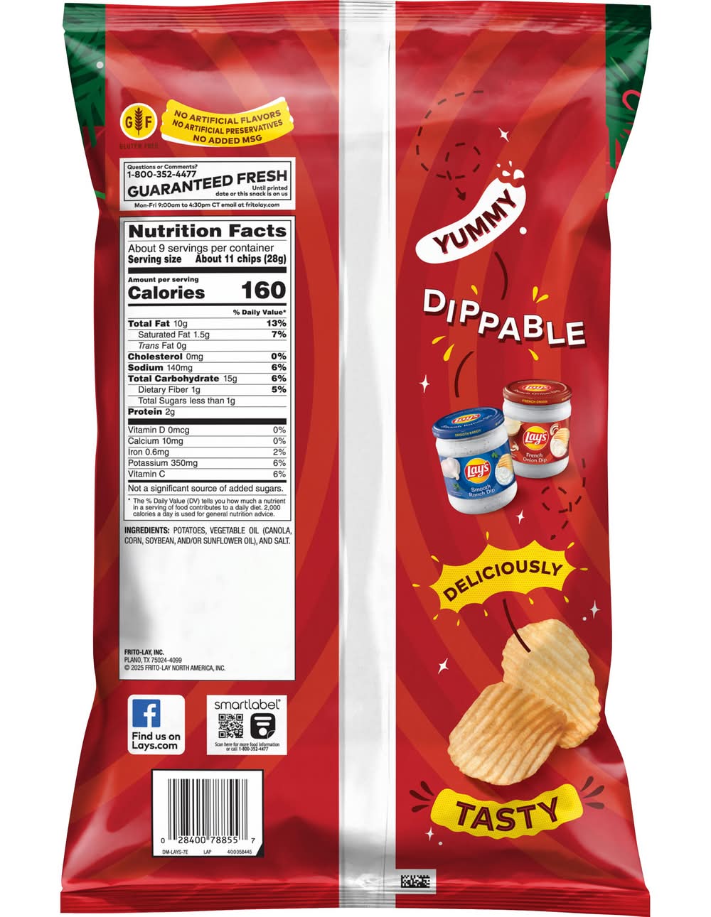 Lay's Wavy Potato Chips, Original (9.38 oz)
