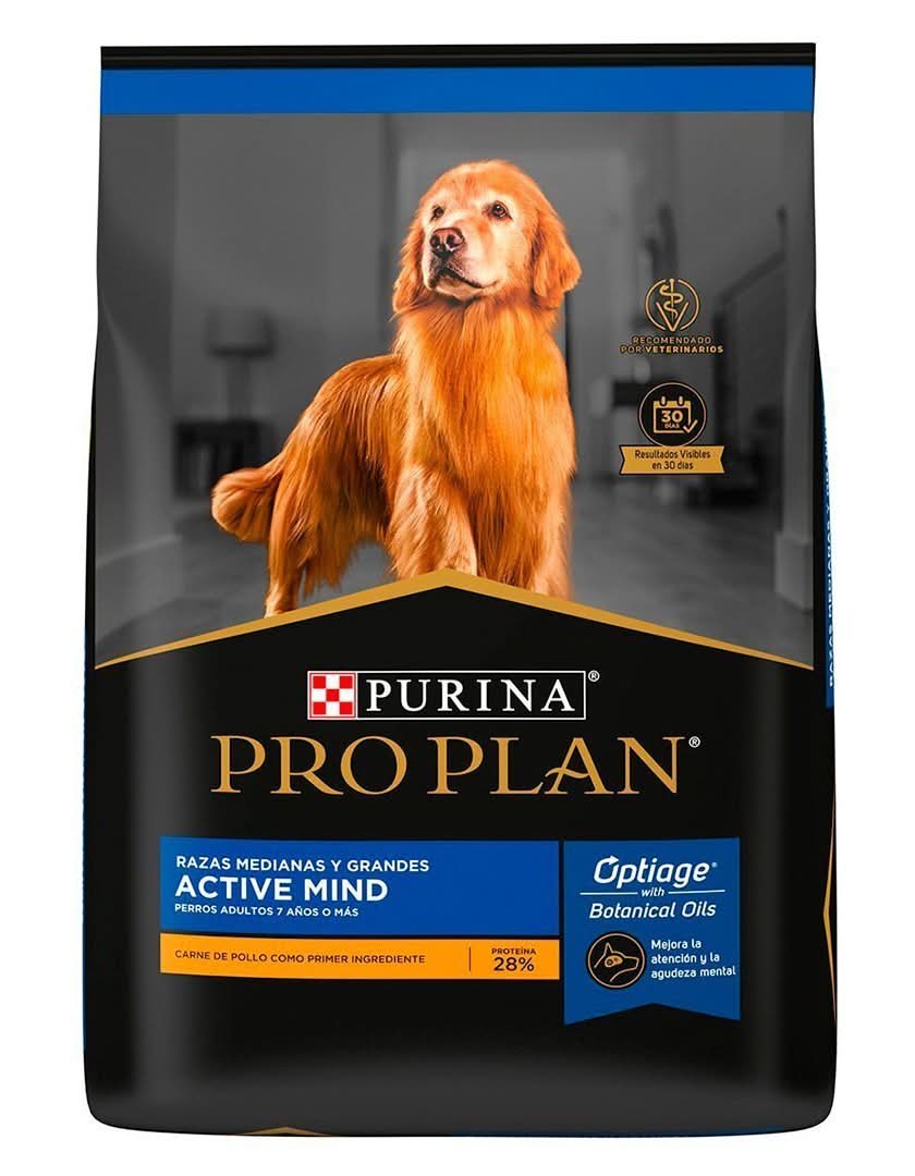 Purina Pro Plan · Active mind alimento seco con optiage para perros, pollo, Adulto-Razas Medianas-Grandes (15 kg)