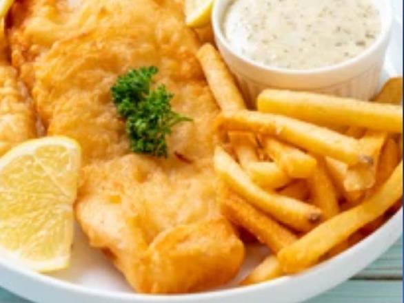 FRIED FISH WITH FRIES