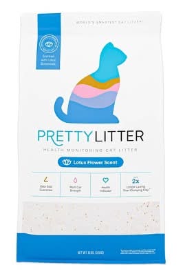 PrettyLitter Health Monitoring Cat Litter, Lotus Flower (8 lbs)