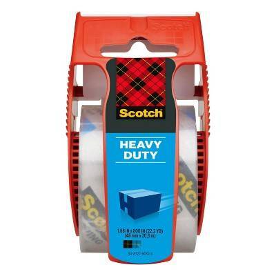 Scotch Heavy Duty Shipping Packaging Tape With Dispenser, 22.2YD