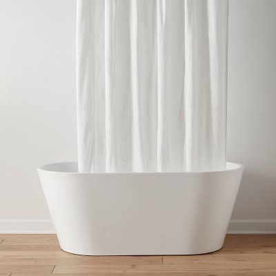 Threshold Waterproof Recycled Fabric Heavy Weight Shower Liner, 70x71 in, White