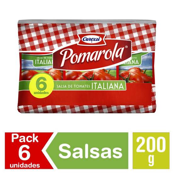 Pomarola salsa de tomate italiana (6 un)