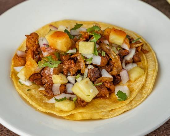 Order Al Pastor Taco food online from Baja Cali Fish & Tacos store, Arcadia on bringmethat.com
