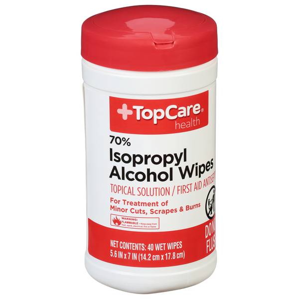 TopCare, Isopropyl Alcohol Wipes, 70% Solution