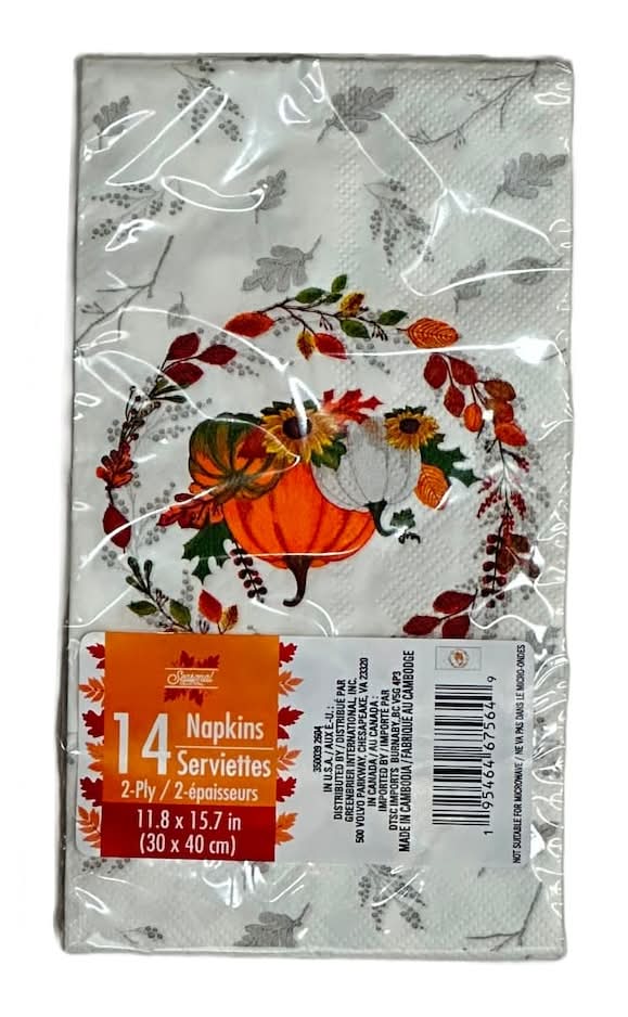 Harvest Pumpkin Guest Napkins (14 ct)