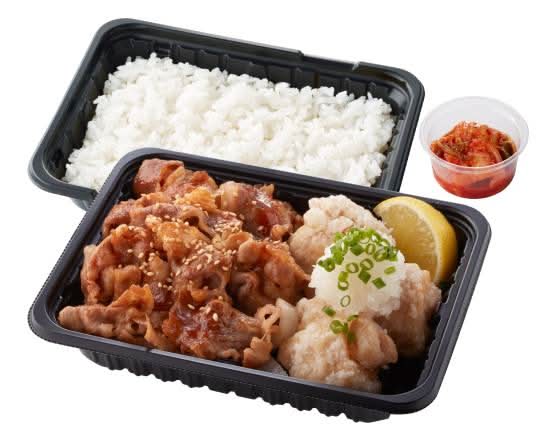 肉増し!牛焼肉とおろし唐揚げ弁当