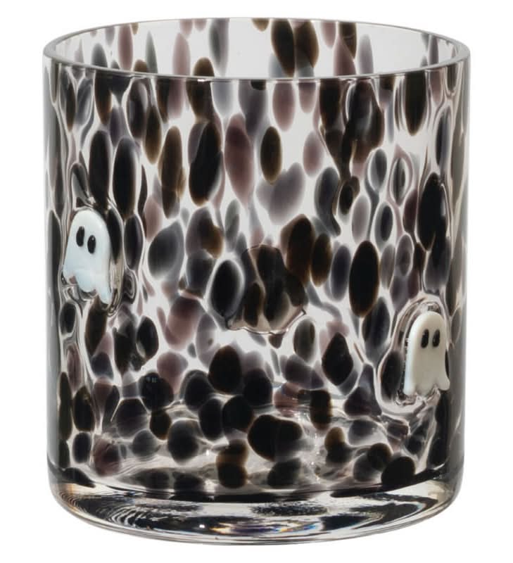 The Halloween Collection Black Ghost Halloween Drinking Glass