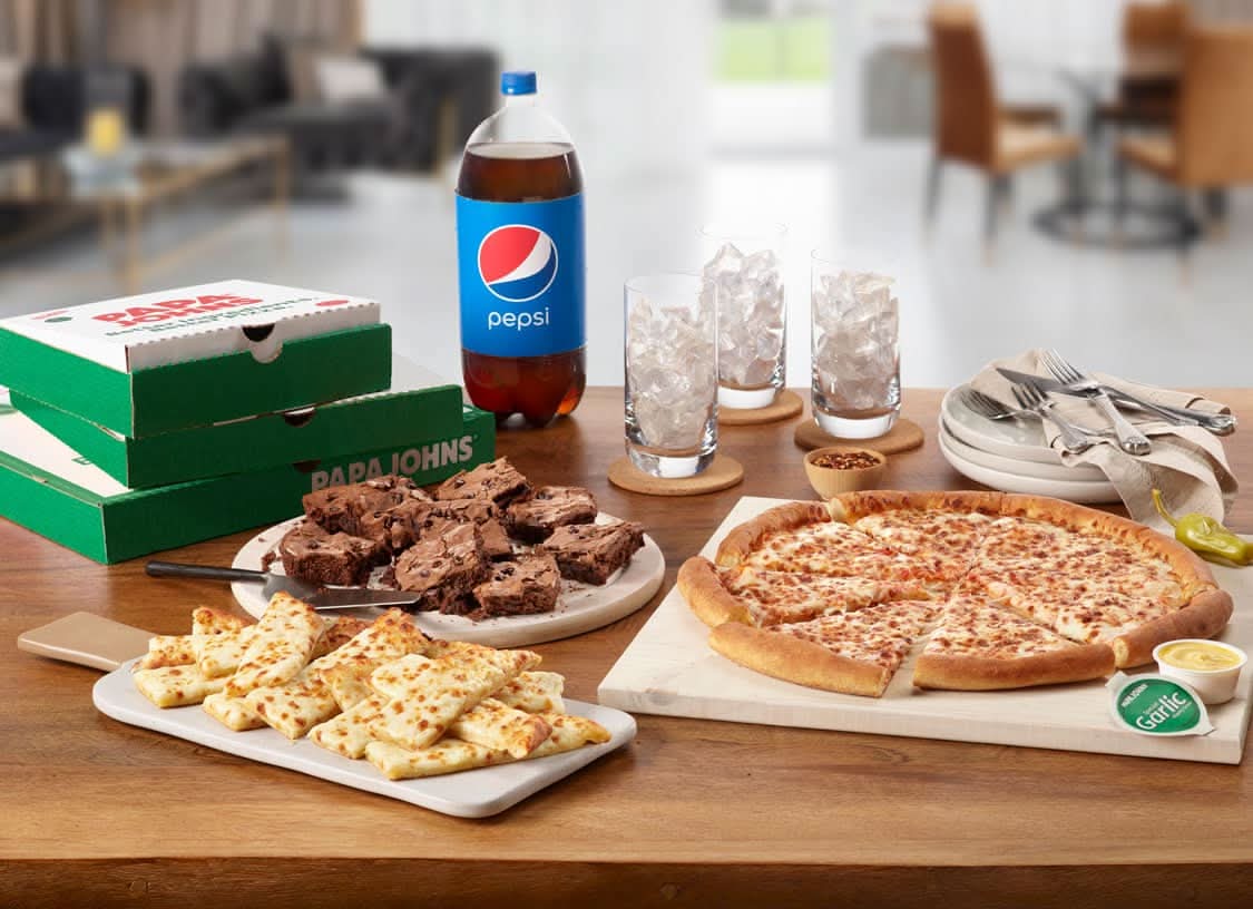 Cheese Pizza, Chztx, Brownie & Drinks