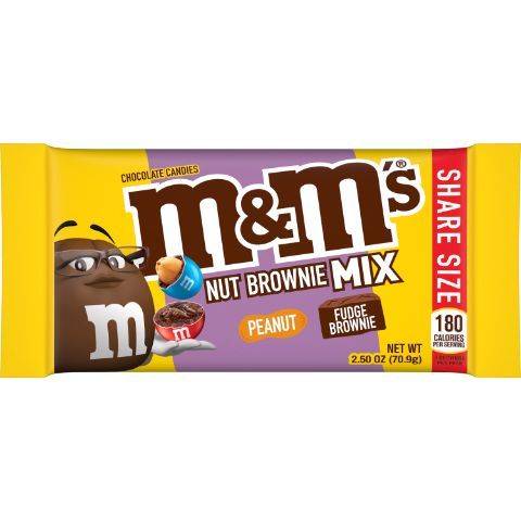 M&M's Peanut Brownie Mix Chocolate Candy, Sharing Size - 7.5 oz
