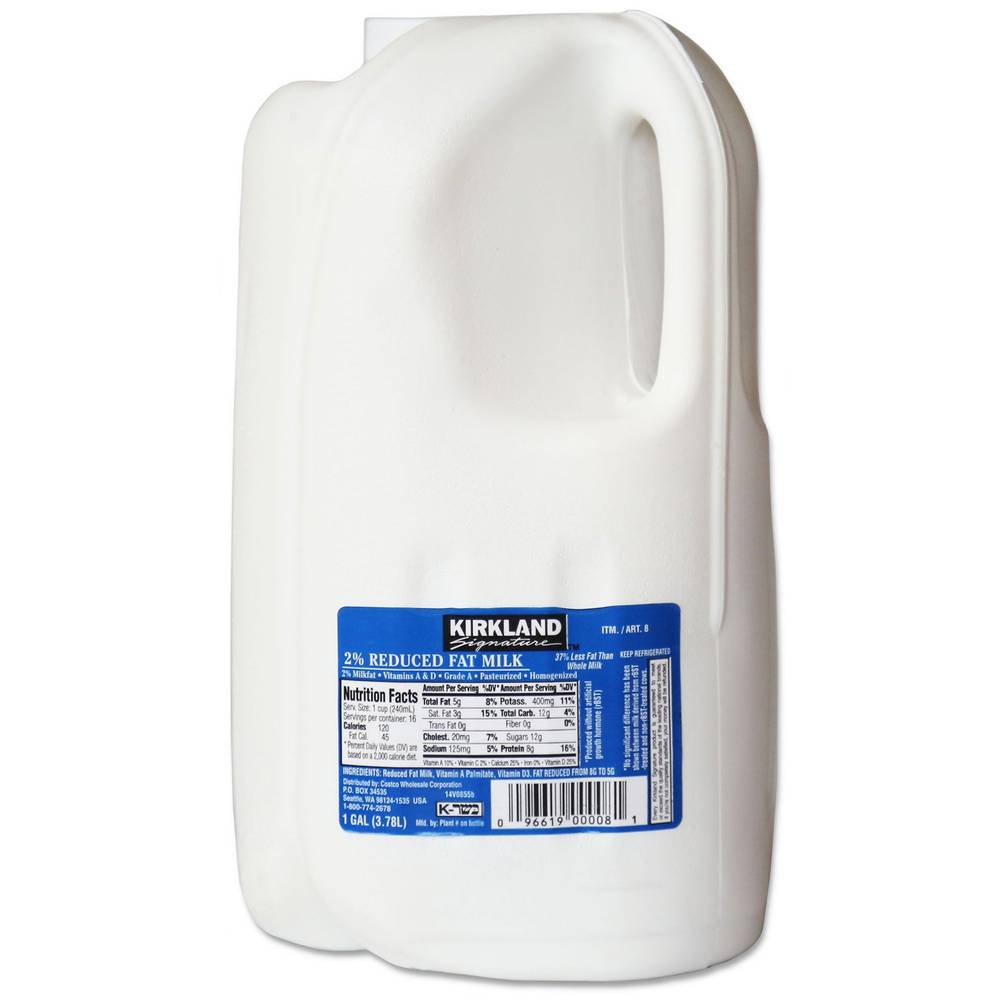 Kirkland Signature 2% Reduced Fat Milk, 1 gal