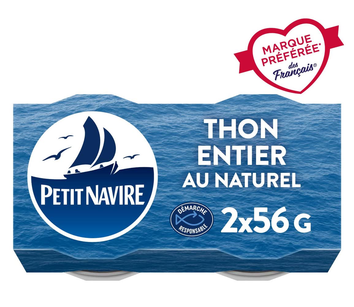 Petit Navire - Thon entier au naturel (2 x 80g)