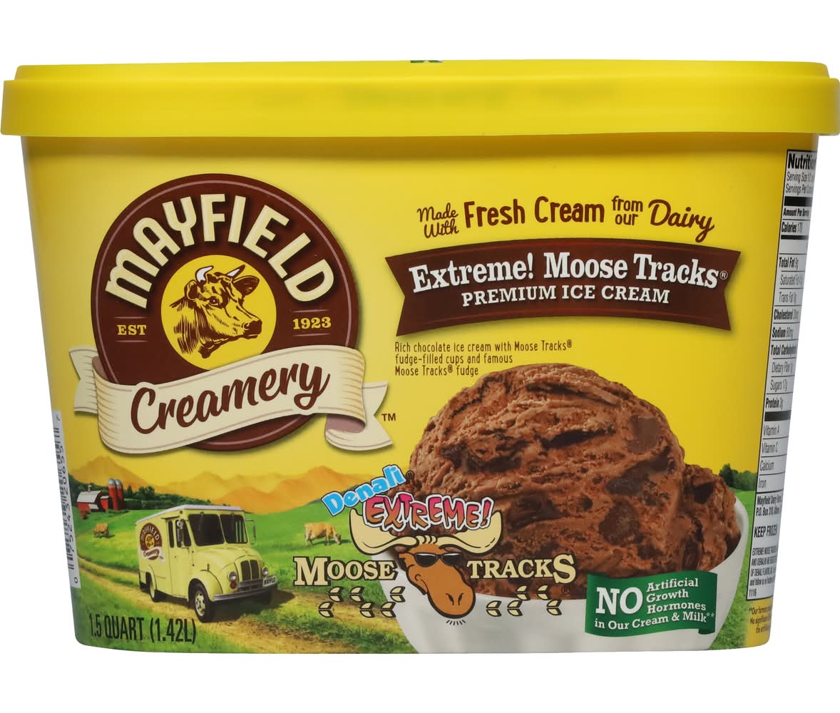 Mayfield Creamery Denali Extreme Moose Tracks Premium Ice Cream (1.5 L)