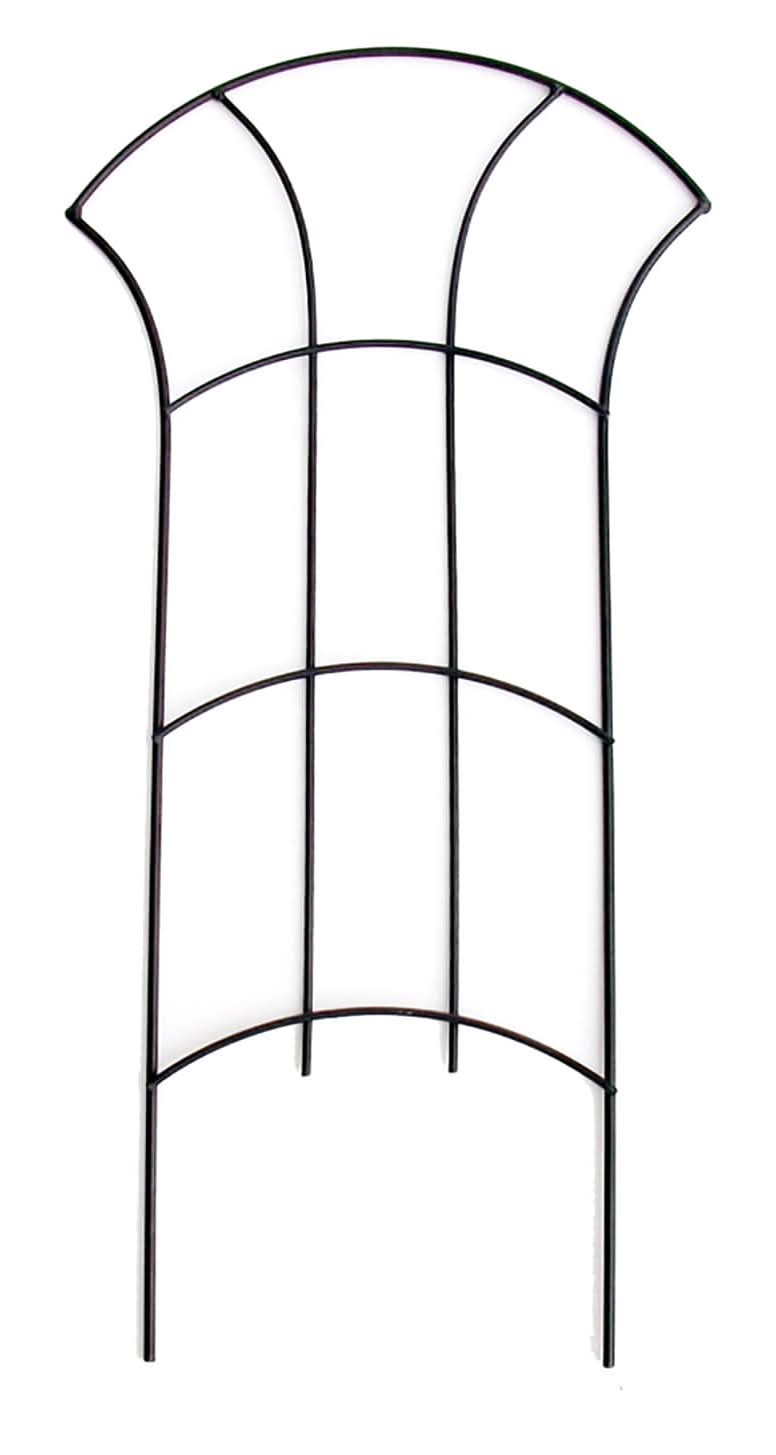 Style Selections 12-in W x 24-in H Black Steel Garden Trellis For Climbing Plants For Cucumbers For Roses