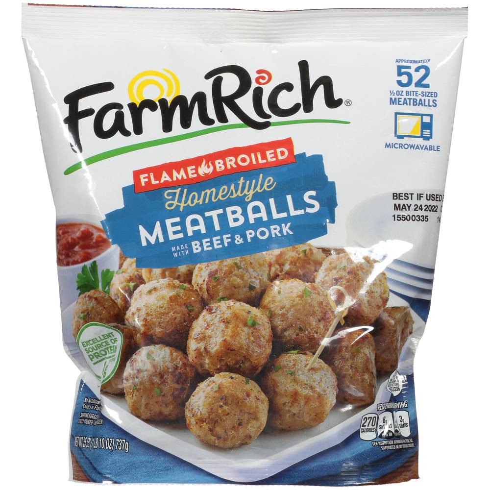 Farm Rich Flame Broiled Homestyle Meatballs (26 oz)