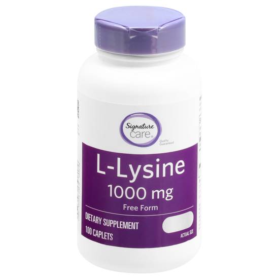 Signature Care L-Lysine 1000 mg Free Form Caplets (100 ct)
