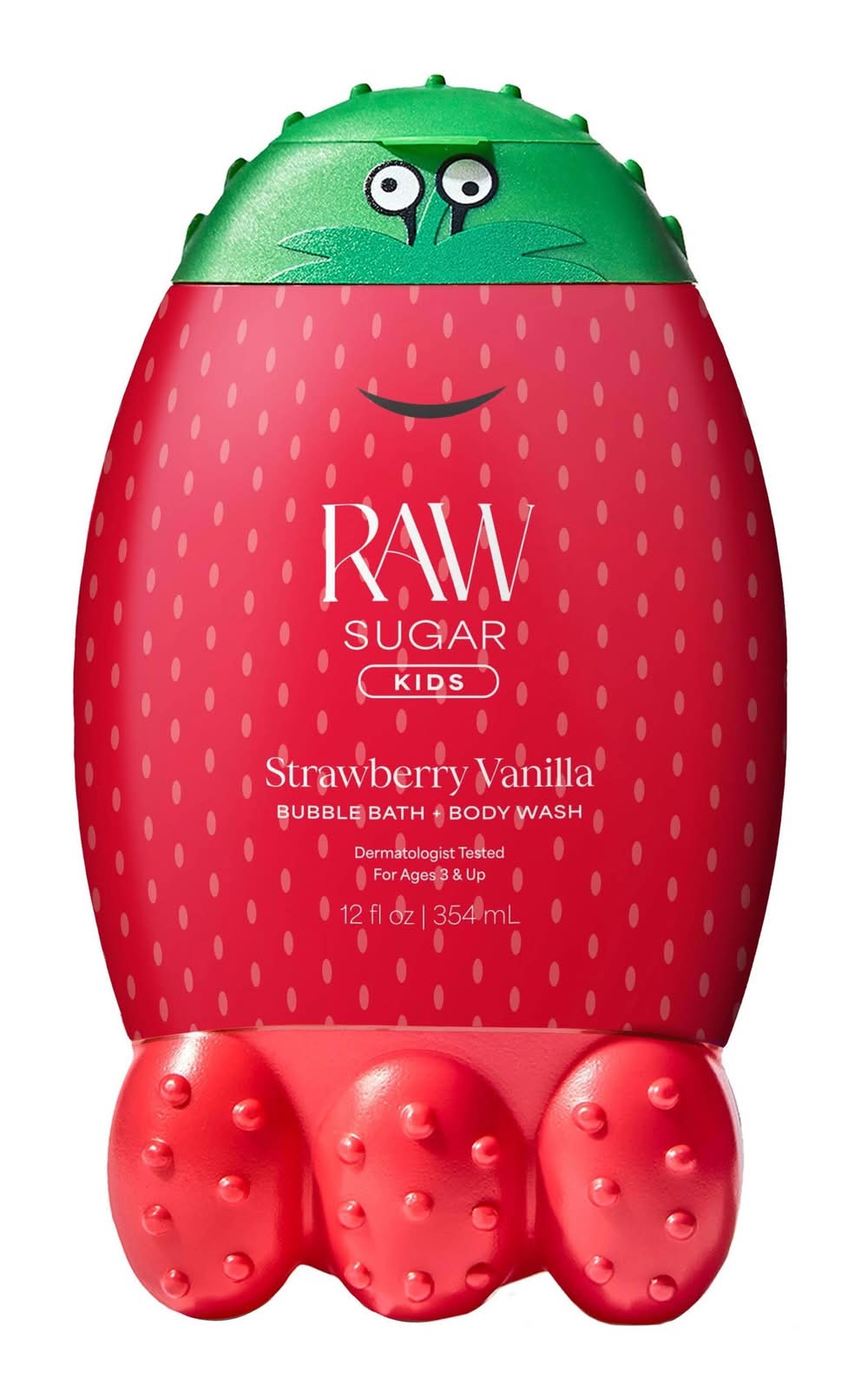 Raw Sugar Kids Bubble Bath + Body Wash, Strawberry-Vanilla (12 fl oz)