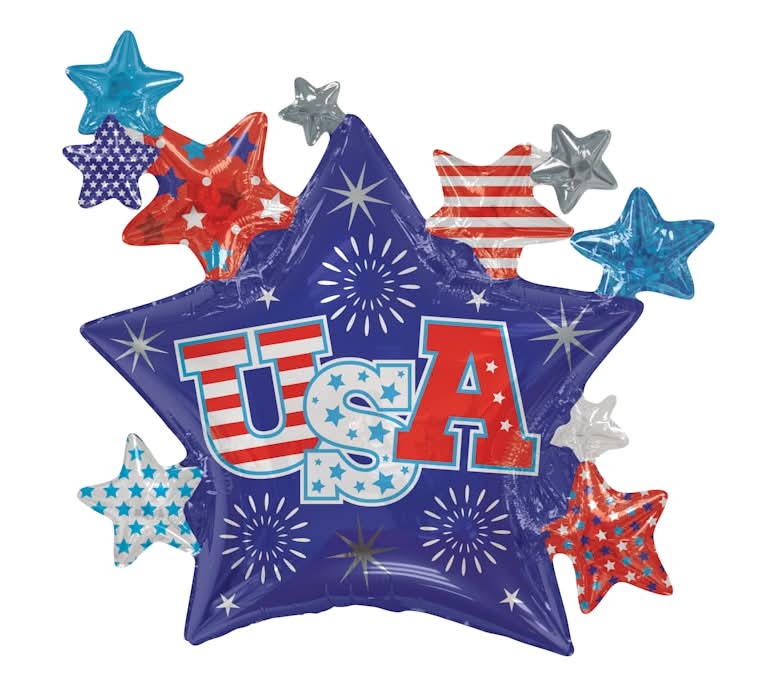 36 inch USA Stars Balloon