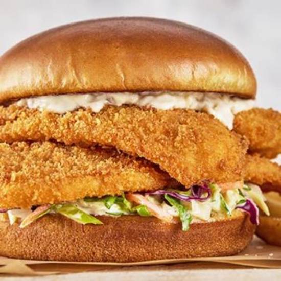 Crunch-Fried Flounder Sandwich