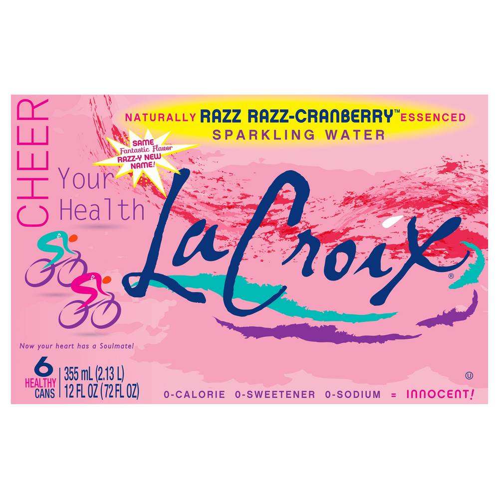 LaCroix Razz-Cranberry Sparkling Water (6 x 72 fl oz)