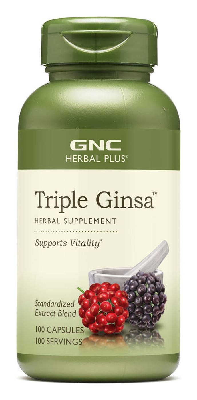 GNC Triple Ginsa Herbal Supplement Capsules (100 ct)