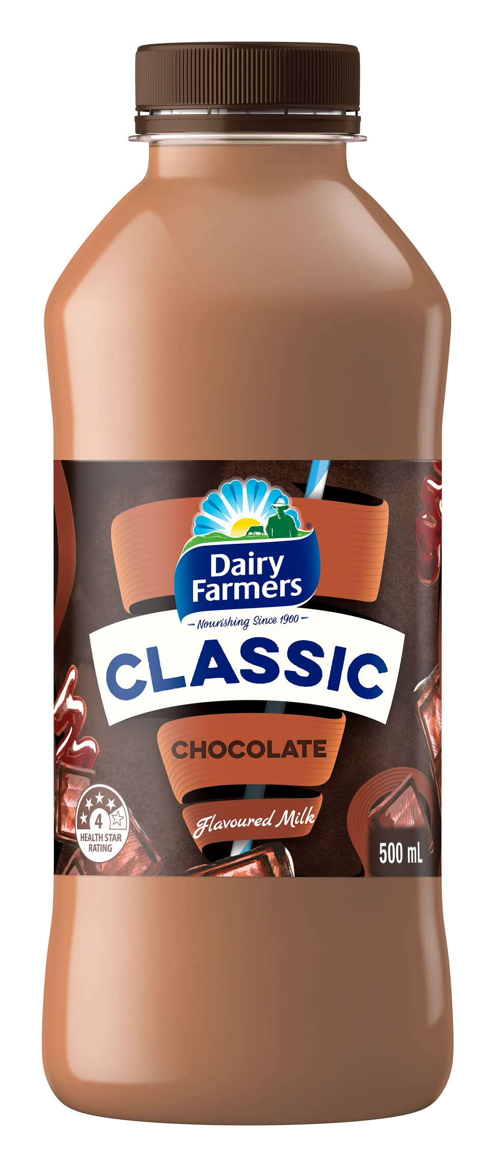 Dairy Farmers Classic Flavored Milk, Chocolate (500mL)