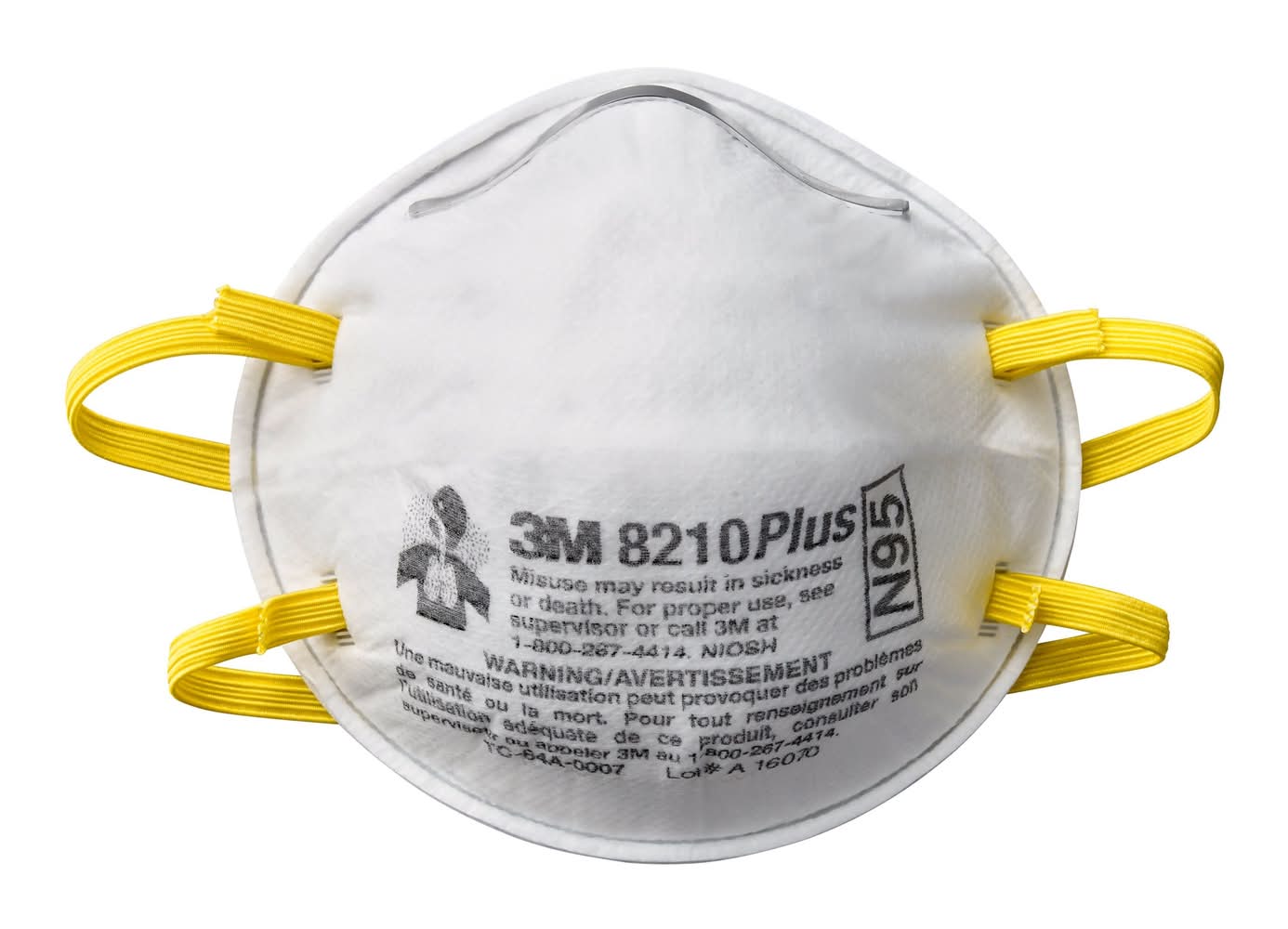 3M 8210 Plus White Disposable N95 Multi-Purpose Non-Valved Respirator 20 -Pack | 8210PH20-DC
