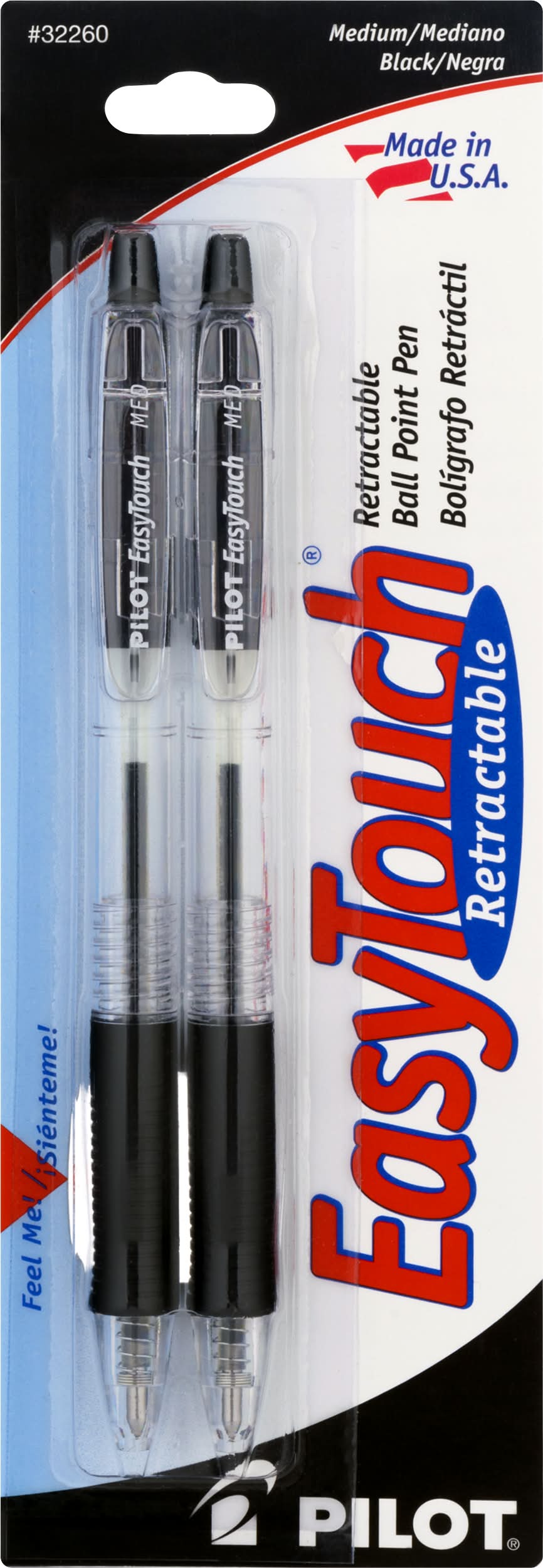 EasyTouch Pilot Retractable Medium Black Ball Point Pen (1.6 oz)
