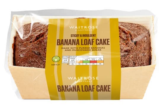 Waitrose & Partners Banana, Sticky & Indulgent Loaf Cake (240g)