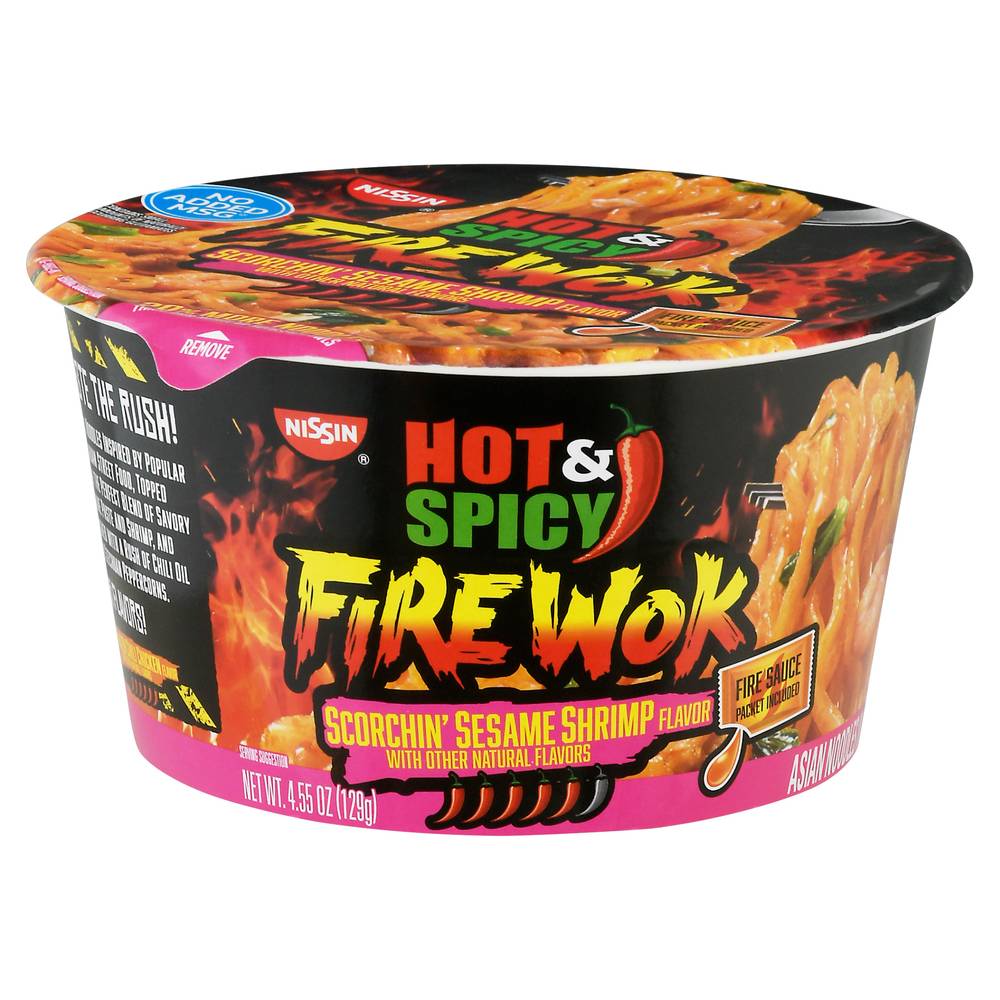 Nissin Fire Wok Scorchin' Sesame Shrimp Asian Noodles