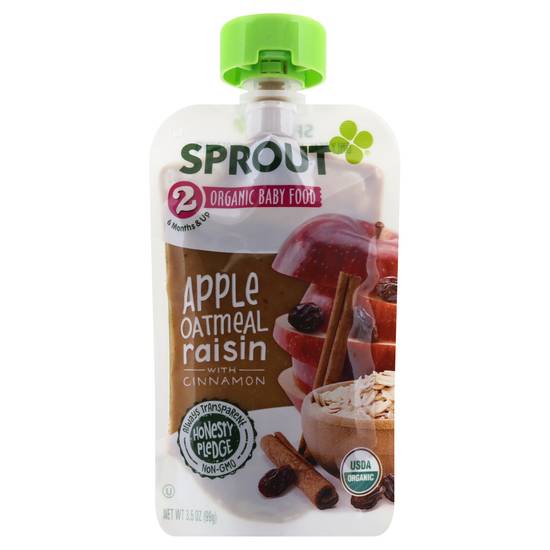 Sprout Organic Apple Oatmeal Raisin With Cinnamon Baby Food