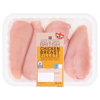 Co-op British Chicken Breast Fillets 580g (Co-op Member Price £4.25 *T&Cs apply)