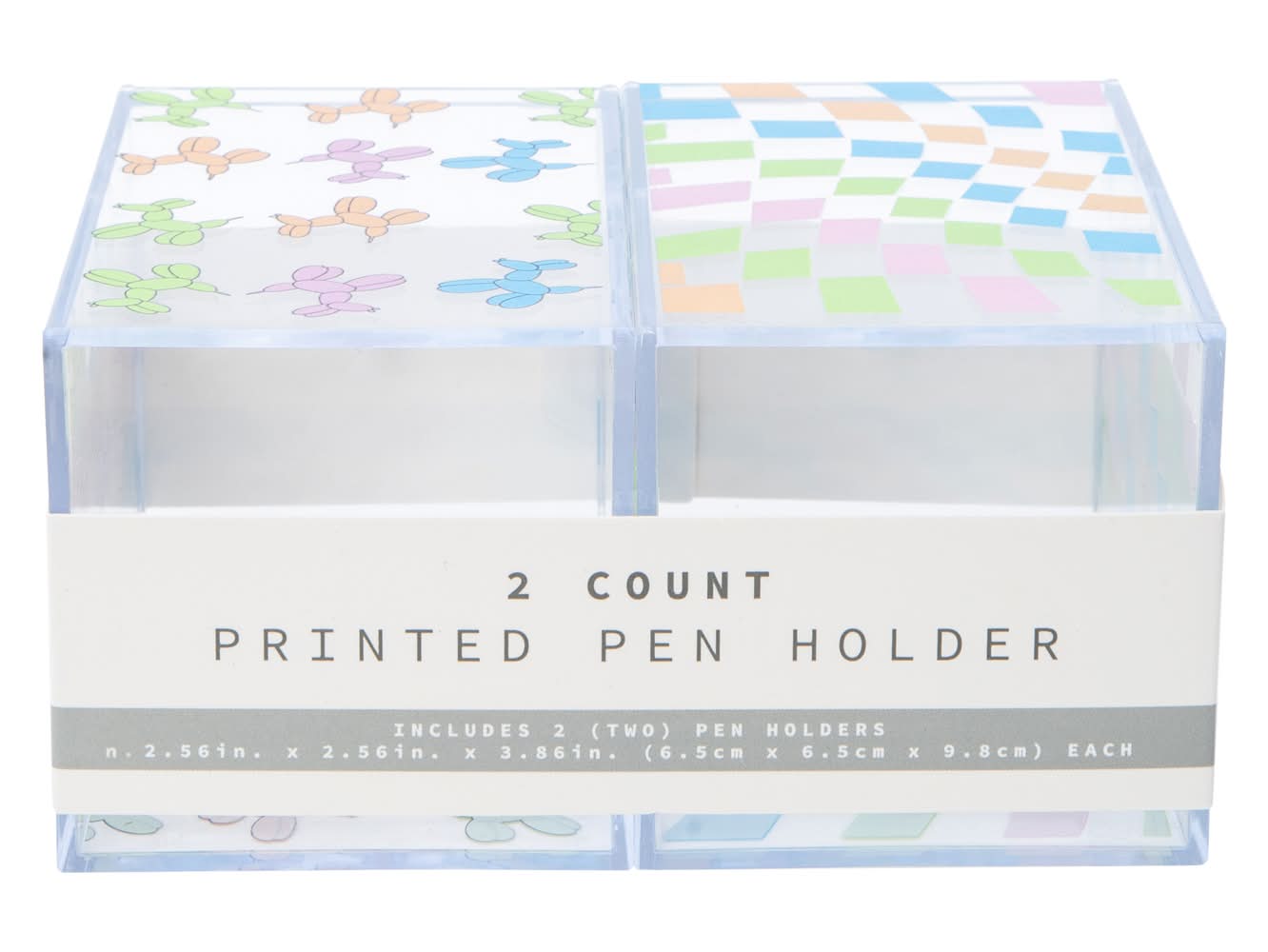 Novelty Printed Pen Holder 2-Count Balloon