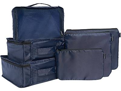 Brookstone Polyester Travel Pouch Set (blue) (6 ct)