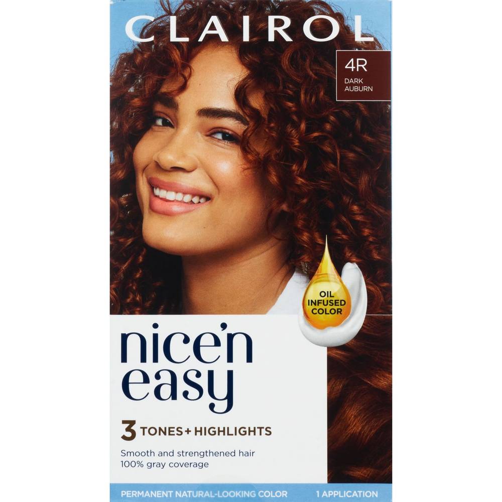 Clairol Nice'N Easy Permanent Hair Color, 4R Dark Auburn