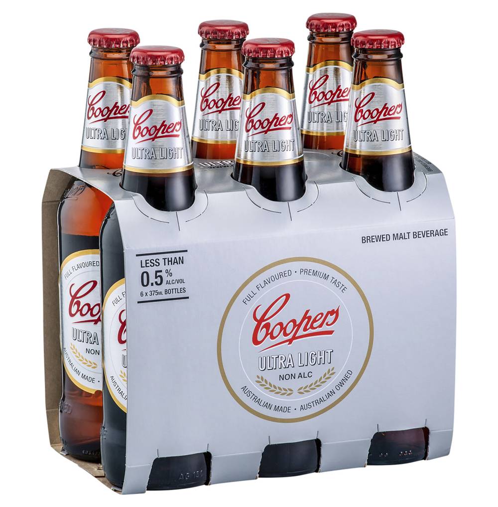 Coopers Birell Ultra Light Bottle 375mL X 6 pack