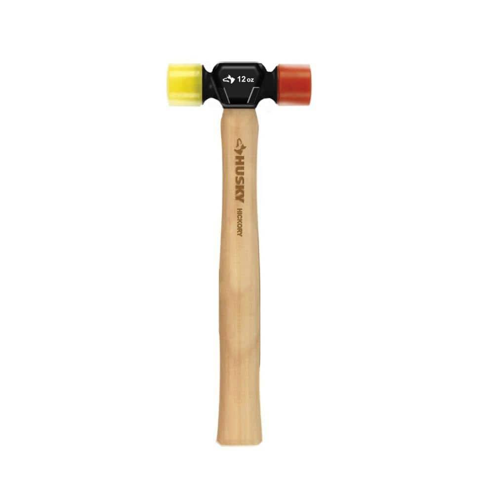 Husky 12 Oz. Hickory 2-Sided Soft Face Mallet