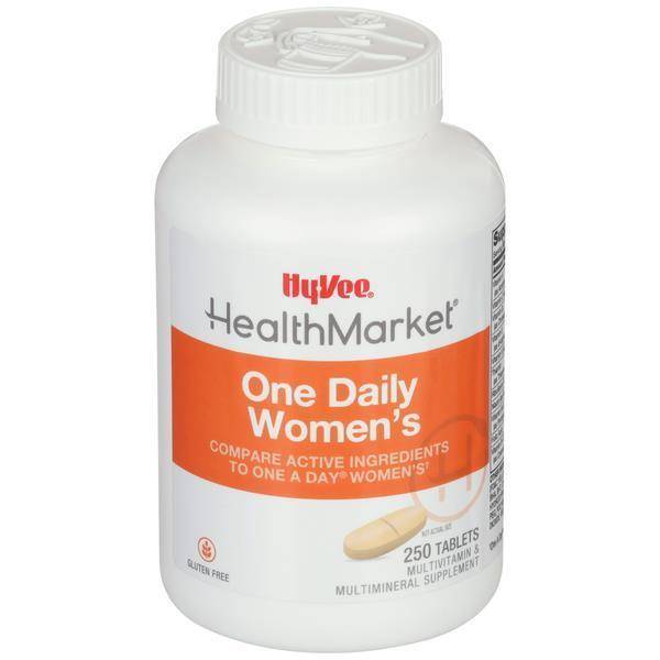 Hy-Vee Healthmarket One Daily Women's Multivitamin Multimineral Supplement Tablets (250 ct)